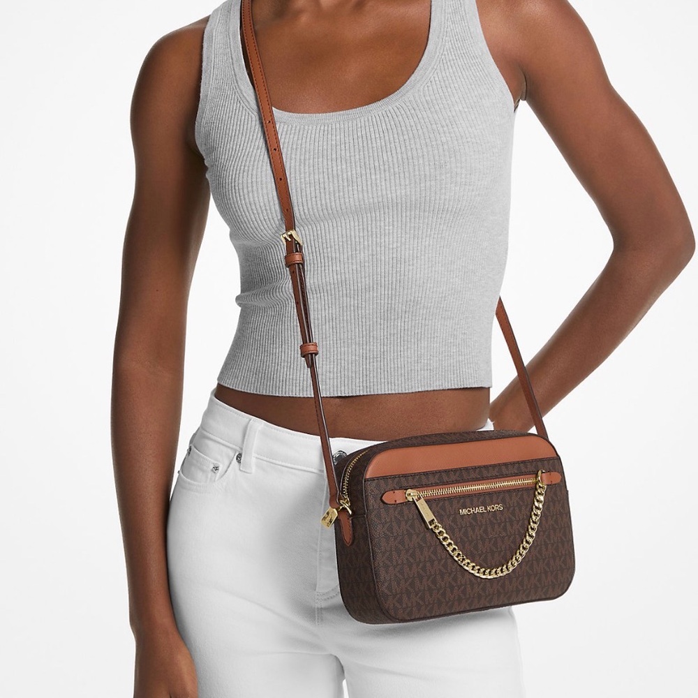 NWT Michael Kors Jet Set Large Logo Crossbody Bag
ONE SIZE BROWN - Picture 2 of 4